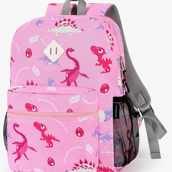 pink dinosaur Stemebun kids 15" Canvas backpack - Picture 5 of 10